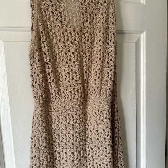 Free People tan tank crochet dress, size small - Picture 2 of 6